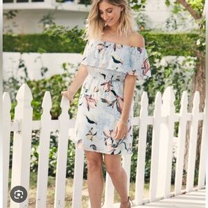 Cupcakes and cashmere blue off the shoulders dress size S